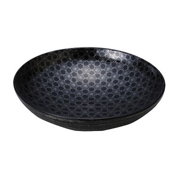 画像1: 【市蔵】黒メタ9.5寸鉢 【市蔵】Black Meta 28.5cm Bowl (1)