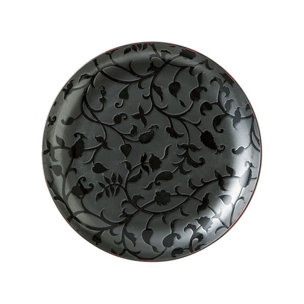 画像1: 【MIWAKU -魅惑-】丸皿（中）　黒 【MIWAKU -魅惑-】Round Plate Medium Black (1)