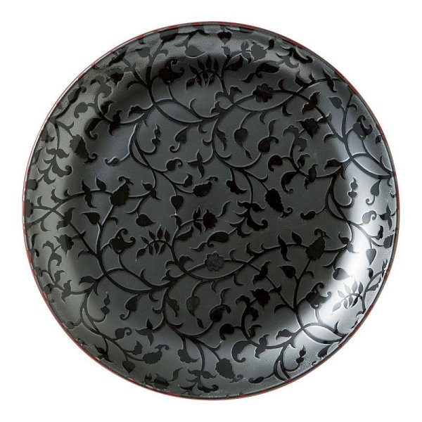 画像1: 【MIWAKU -魅惑-】丸皿（大）　黒 【MIWAKU -魅惑-】Round Plate Large Black (1)