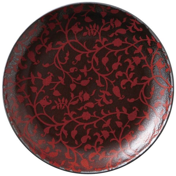 画像1: 【MIWAKU -魅惑-】丸皿（大）　赤 【MIWAKU -魅惑-】Round Plate Large Red (1)