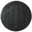 画像1: 【BON】丸型陶板　くし目　黒 【BON】Round Ceramic Plate Comb Pattern Black (1)