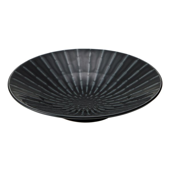 画像1: 【GEKKO -月光-】9.5寸浅鉢　黒 【GEKKO -月光-】28.5cm Shallow Bowl Black (1)