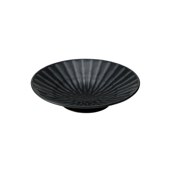 画像1: 【GEKKO -月光-】6.5寸浅鉢　黒 【GEKKO -月光-】20cm Shallow Bowl Black (1)