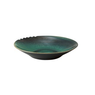 MUSASHI】丸皿（大） 青緑【MUSASHI】Round Plate Large Blue-green