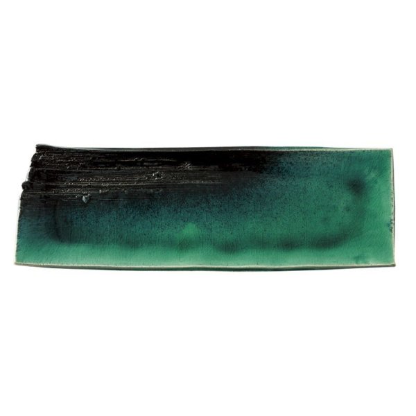 画像1: 【MUSASHI】角皿（大）　青緑 【MUSASHI】Rectangle Plate Large Blue-green (1)