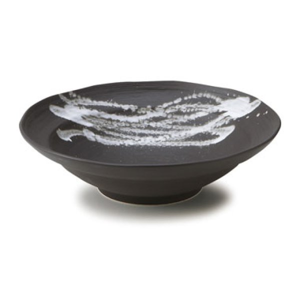 画像1: 【TENGU】8寸盛鉢　黒 【TENGU】24cm Bowl Black (1)