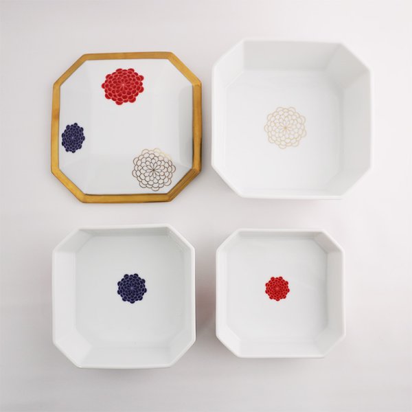 画像6: 【IROE -色絵-】三段重 菊 (6)