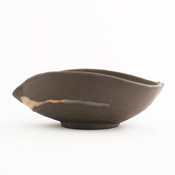 画像2: 【SHAKU】くぼみ鉢 黒 (2)