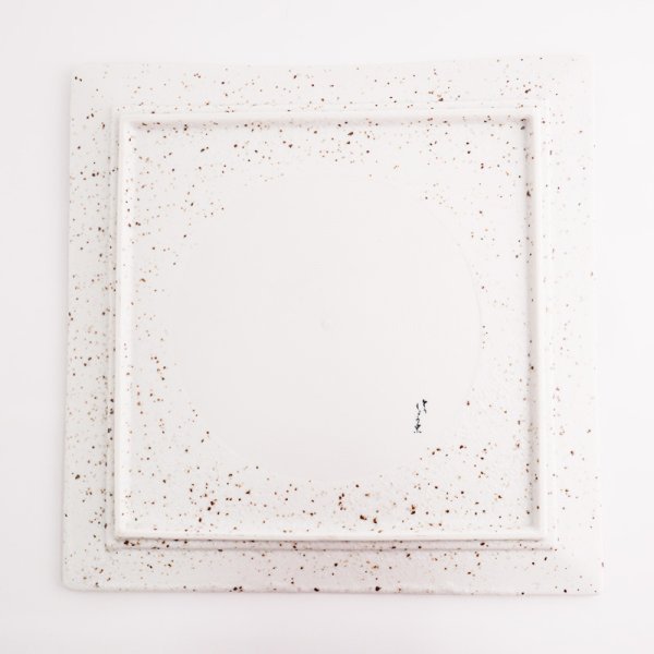 画像6: 廃盤：【白御影】石目角皿（大） (6)