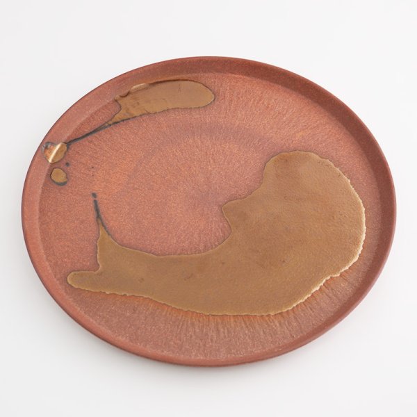 画像3: 【SHAKU】26cm切立フラットプレート 茶 (3)