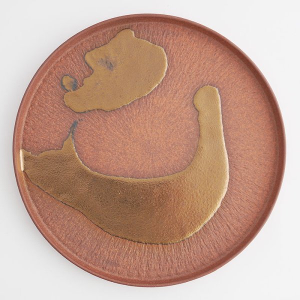 画像4: 【SHAKU】21cm切立フラットプレート 茶 (4)