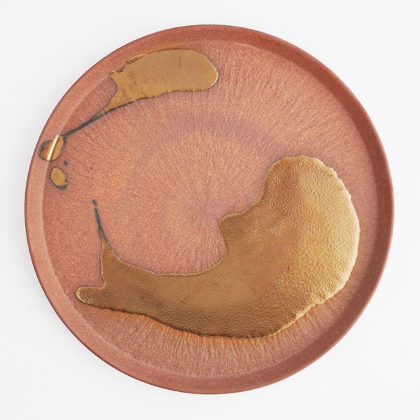 画像4: 【SHAKU】26cm切立フラットプレート 茶 (4)