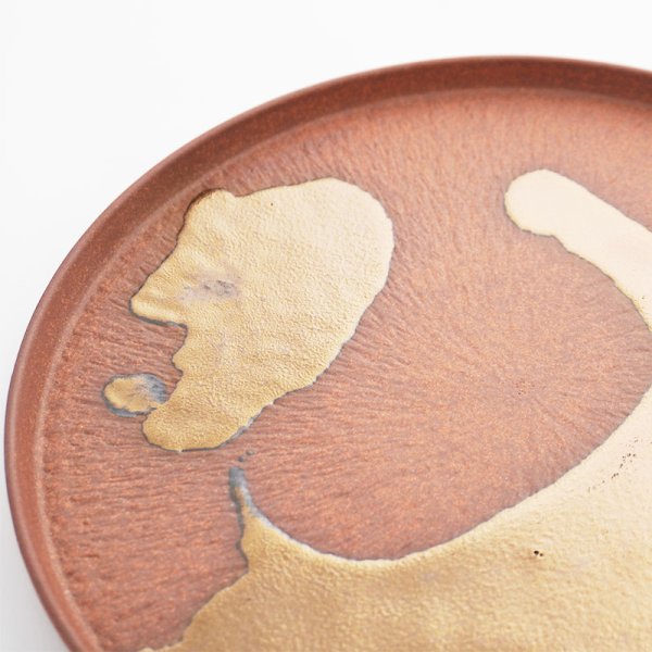 画像5: 【SHAKU】21cm切立フラットプレート 茶 (5)