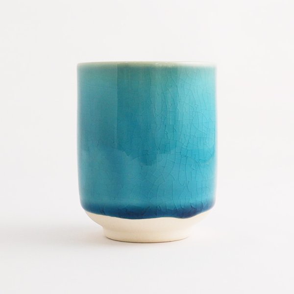 画像2: 廃盤：【KOHYO -湖氷-】湯のみ　青 (2)