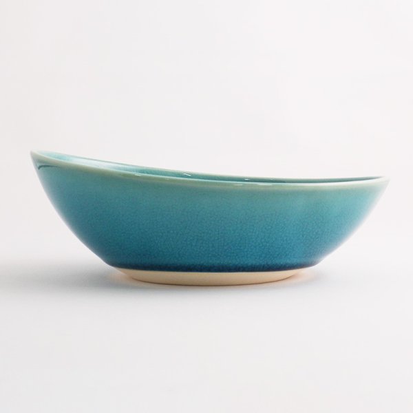 画像2: 【KOHYO -湖氷-】楕円ボウル 青 【KOHYO -湖氷-】Oval Bowl Blue (2)