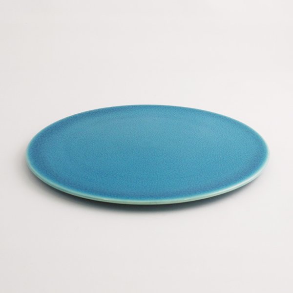 画像3: 【KOHYO -湖氷-】21cmフラットプレート 青 【KOHYO -湖氷-】21cm Flat Plate Blue (3)