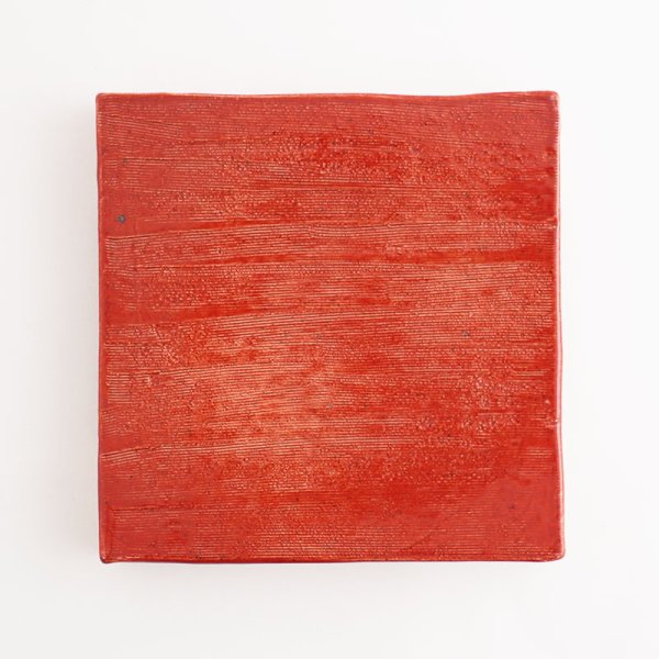 画像3: 【ta・ta・la BAN】角皿(小) 赤 【ta・ta・la BAN】Square Plate (small) Red (3)