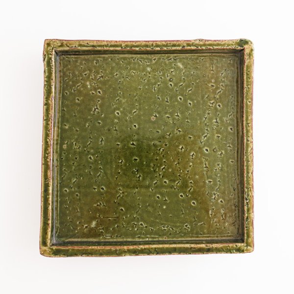 画像4: 【ta・ta・la ZEN】正角(小) 織部 【ta・ta・la ZEN】Small Square Plate Oribe (4)