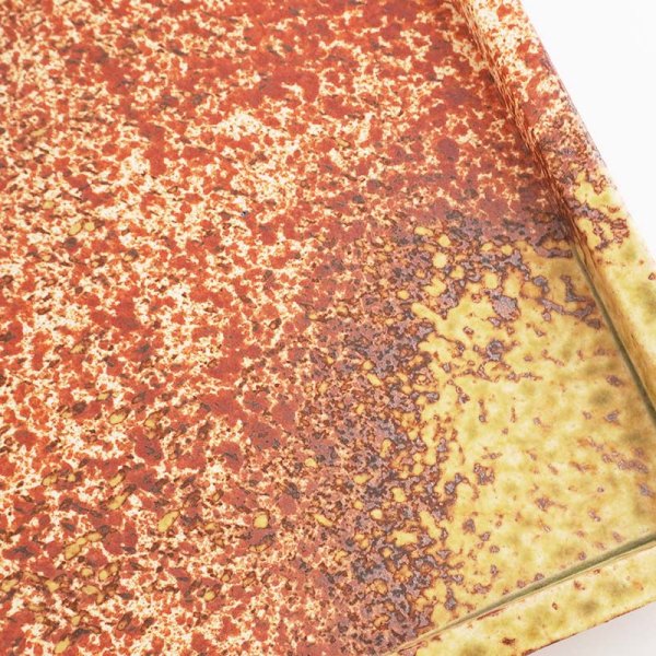 画像5: 【ta・ta・la ZEN】正角(小) 赤吹き 【ta・ta・la ZEN】Small Square Plate Red (5)