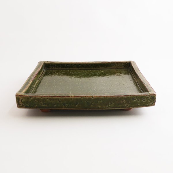 画像3: 【ta・ta・la ZEN】正角(小) 織部 【ta・ta・la ZEN】Small Square Plate Oribe (3)