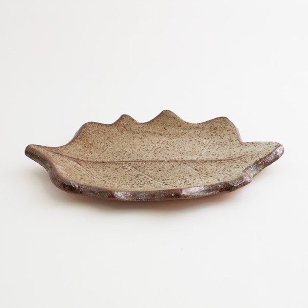 画像3: 【ta・ta・la このは】柏の葉 白唐津 【ta・ta・la KONAHA】Kashiwa Leaf Plate Shirokaratsu (3)