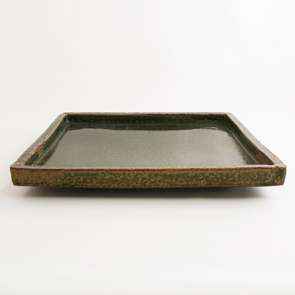 画像3: 【ta・ta・la　ZEN】正角（大）　織部 【ta・ta・la　ZEN】Large Square Plate Oribe (3)