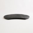 画像2: 【BON】月型陶板　カヤ目（小）　黒 【BON】Moon Shaped Ceramic Plate Kaya Pattern Small Black (2)