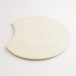 画像5: 【BON】月型陶板　カヤ目（中）　白 【BON】Moon Shaped Ceramic Plate Kaya Pattern Medium White (5)