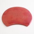 画像3: 【BON】月型陶板　カヤ目（中）　赤 【BON】Moon Shaped Ceramic Plate Kaya Pattern Medium Red (3)