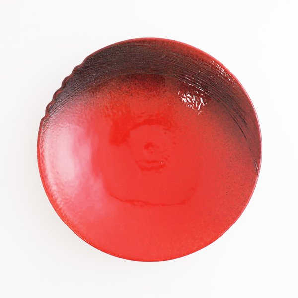 画像4: 【MUSASHI】丸皿(小) 赤 【MUSASHI】Round Plate Small Red (4)