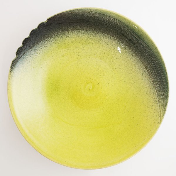 画像4: 【MUSASHI】丸皿(大) 黄緑【MUSASHI】Round Plate Large Yellow-green (4)