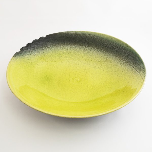 画像3: 【MUSASHI】丸皿(大) 黄緑【MUSASHI】Round Plate Large Yellow-green (3)