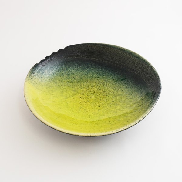 画像3: 【MUSASHI】丸皿(小) 黄緑 【MUSASHI】Round Plate Small Yellow-green (3)