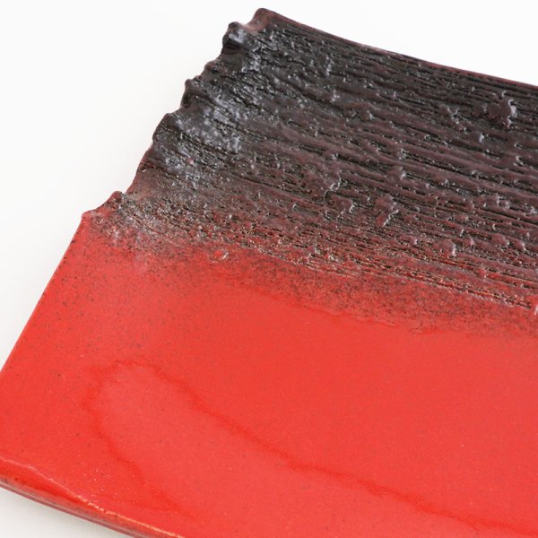 画像5: 【MUSASHI】角皿(中) 赤 【MUSASHI】Rectangle Plate Medium Red (5)