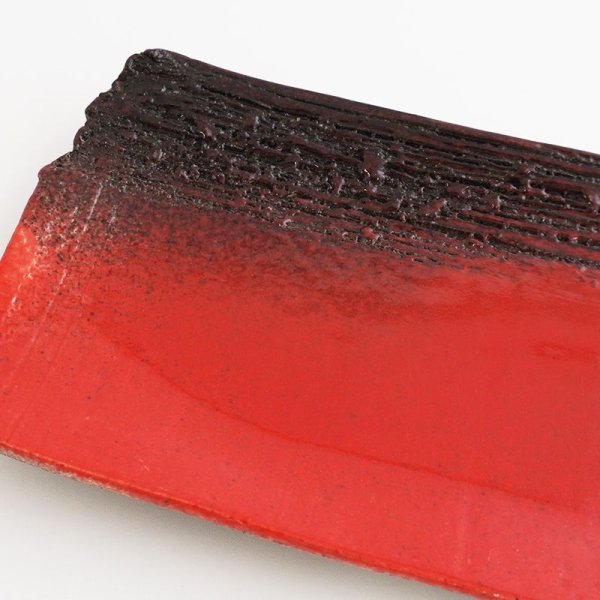 画像4: 【MUSASHI】角皿(小) 赤 【MUSASHI】Rectangle Plate Small Red (4)