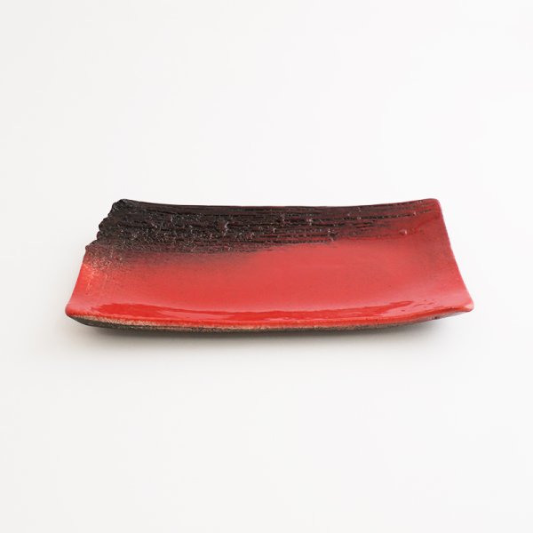 画像3: 【MUSASHI】角皿(小) 赤 【MUSASHI】Rectangle Plate Small Red (3)