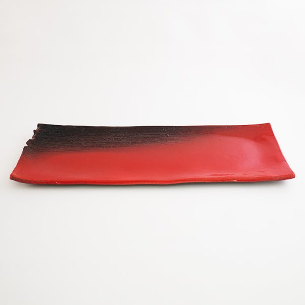 画像3: 【MUSASHI】角皿(大) 赤 【MUSASHI】Rectangle Plate Large Red (3)