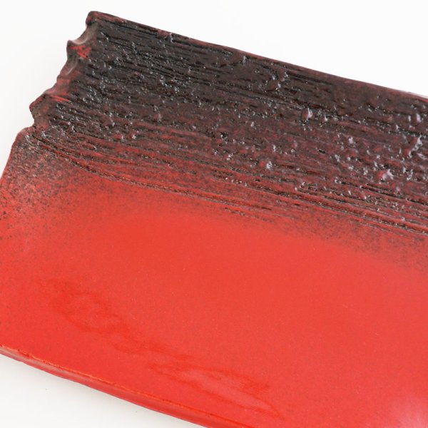 画像5: 【MUSASHI】角皿(大) 赤 【MUSASHI】Rectangle Plate Large Red (5)