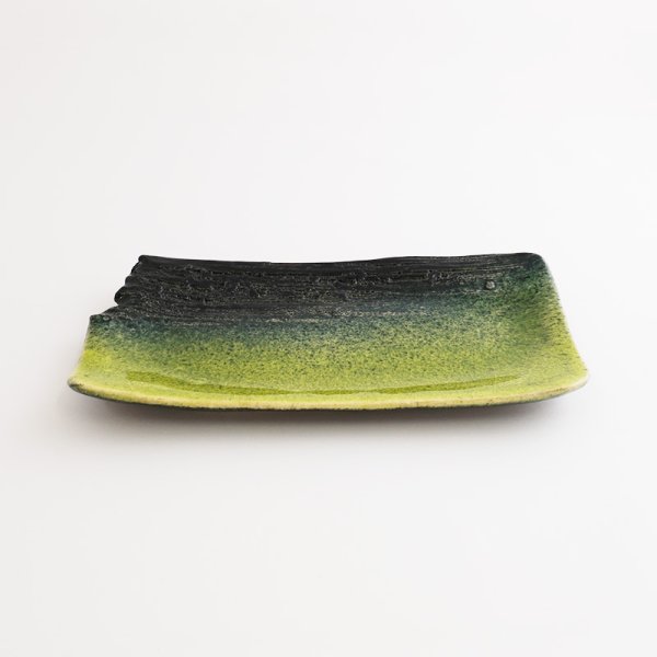 画像3: 【MUSASHI】角皿(小) 黄緑 【MUSASHI】Square Plate Small Yellow-green (3)