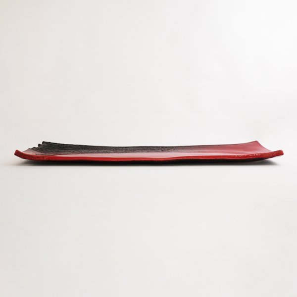 画像2: 【MUSASHI】角皿(大) 赤 【MUSASHI】Rectangle Plate Large Red (2)