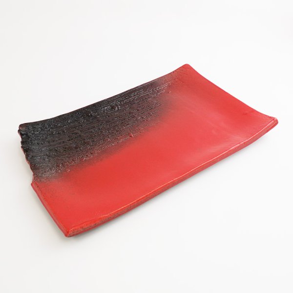 画像6: 【MUSASHI】角皿(中) 赤 【MUSASHI】Rectangle Plate Medium Red (6)