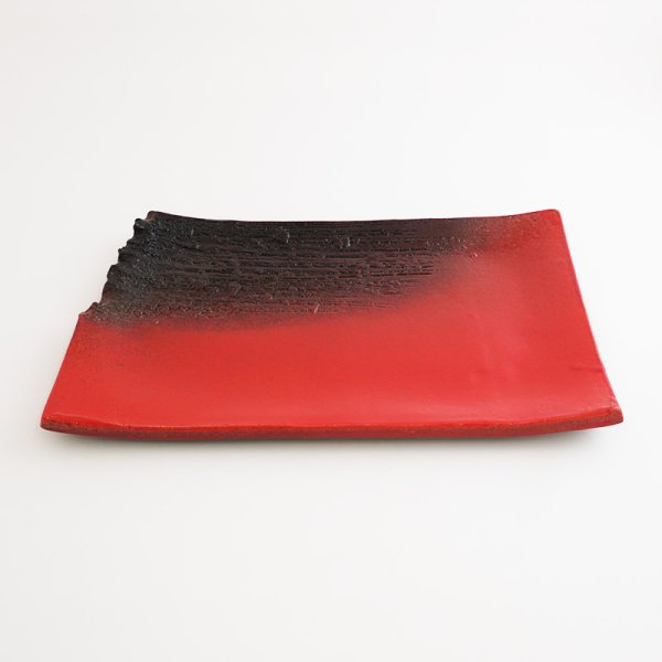 画像3: 【MUSASHI】角皿(中) 赤 【MUSASHI】Rectangle Plate Medium Red (3)