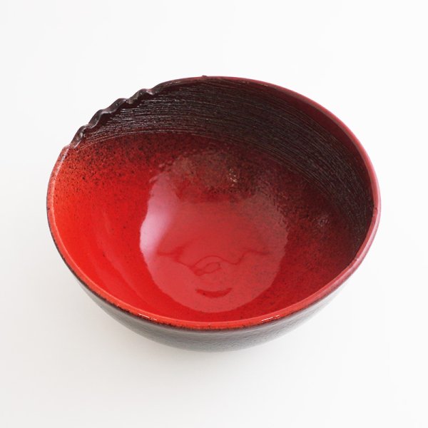 画像3: 【MUSASHI】鉢(中) 赤 【MUSASHI】Bowl Medium Red (3)