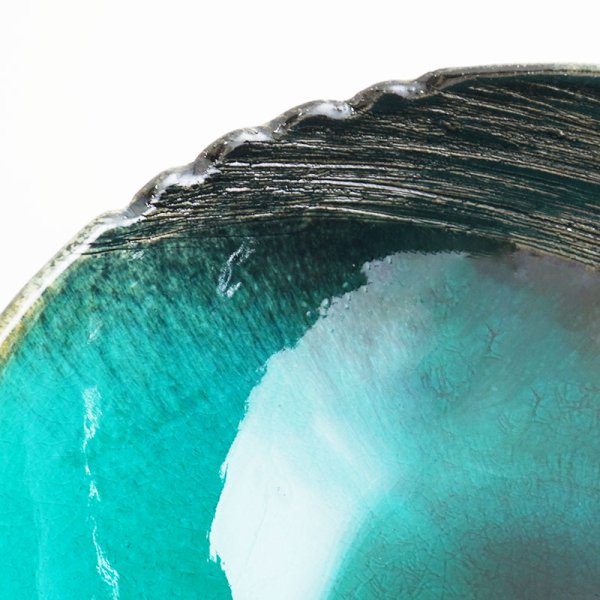 画像6: 【MUSASHI】鉢(大) 青緑 【MUSASHI】Bowl Large Blue-green (6)