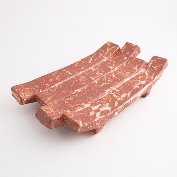 画像6: 【GETA】焼物皿 赤志野 (6)