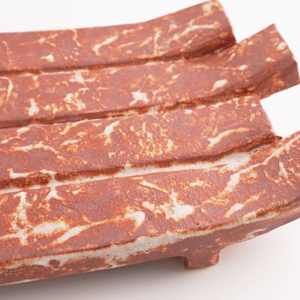 画像7: 【GETA】焼物皿 赤志野 (7)