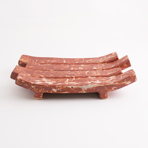 画像3: 【GETA】焼物皿 赤志野 (3)