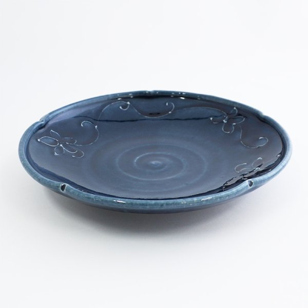 画像3: 廃盤：【MINOHANA -美濃花-】7寸皿　藍 (3)