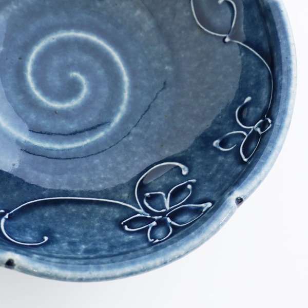画像4: 廃盤：【MINOHANA -美濃花-】4.5寸鉢　藍 (4)