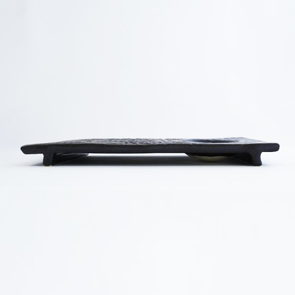 画像2: 【ta・ta・la KUBOMI】くぼみ皿 黒 (2)